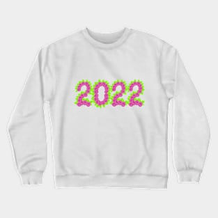 2022 formed with pink roses and green leaves Crewneck Sweatshirt